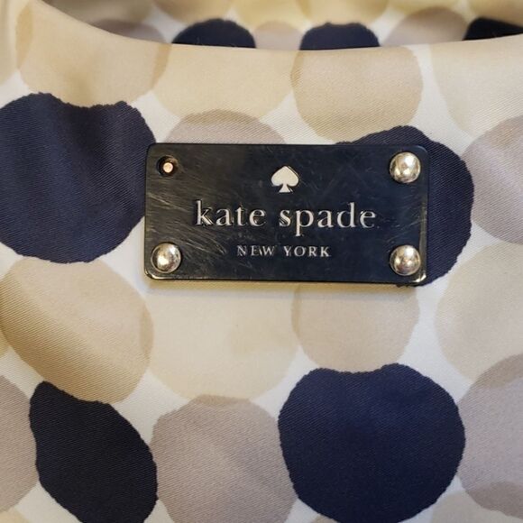 Kate SPADE STEVIE STRAWBERRY BANKE SHOULDER BAG, IVORY BAG WITH BLACK & TAN DOTS - Picture 3 of 16